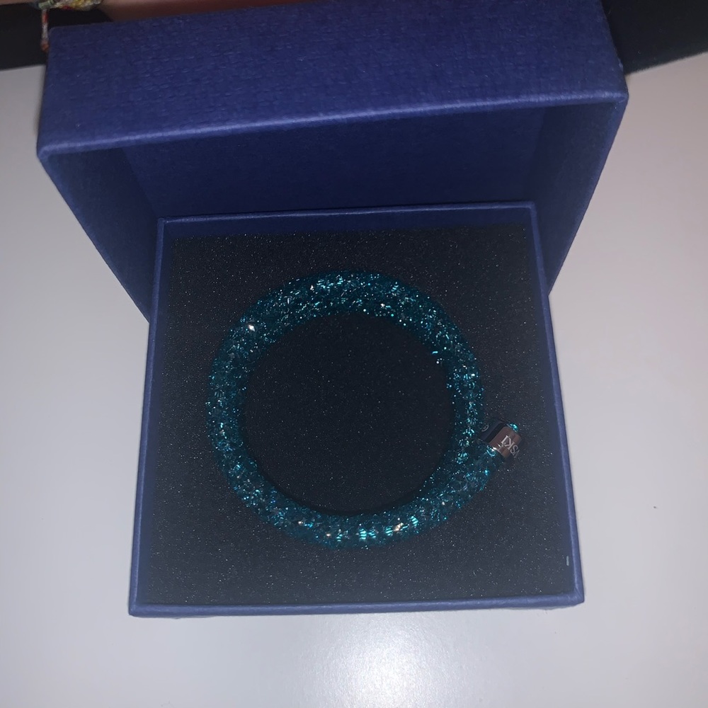 Swarovski wrap blue bracelet